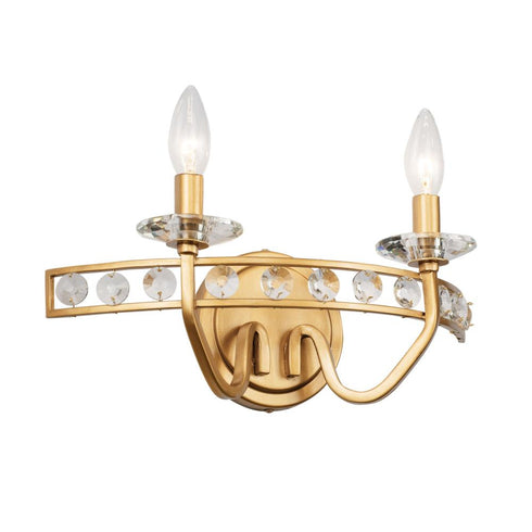 Varaluz Monroe 2 Light Crystal Bath Antique Gold Model: 363B02AG