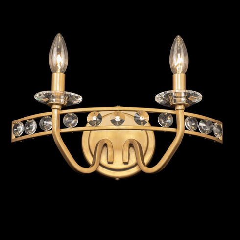 Varaluz Monroe 2 Light Crystal Bath Antique Gold Model: 363B02AG