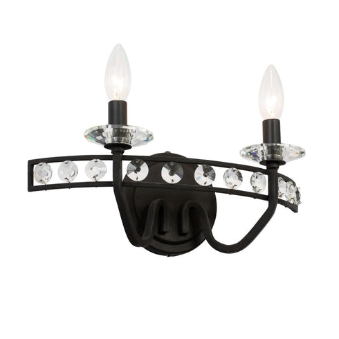 Varaluz Monroe 2 Light Crystal Bath Carbon Model: 363B02CB