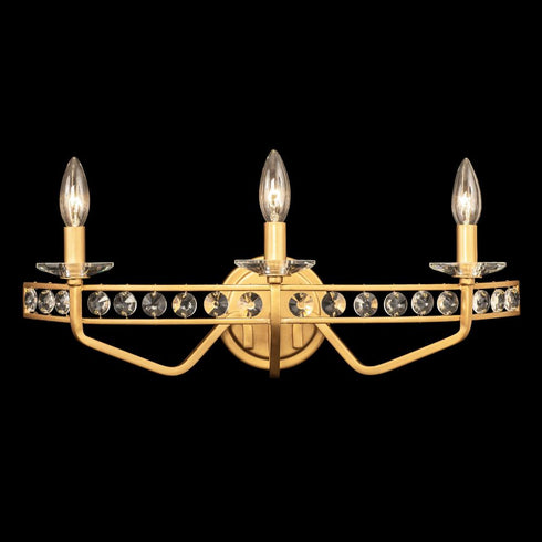 Varaluz Monroe 3 Light Crystal Bath Antique Gold Model: 363B03AG