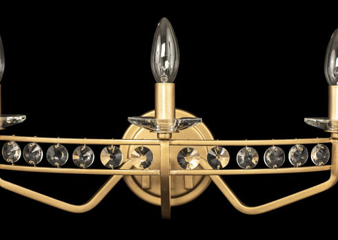 Varaluz Monroe 3 Light Crystal Bath Antique Gold Model: 363B03AG