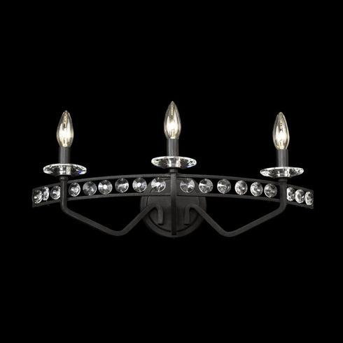 Varaluz Monroe 3 Light Crystal Bath Carbon Model: 363B03CB