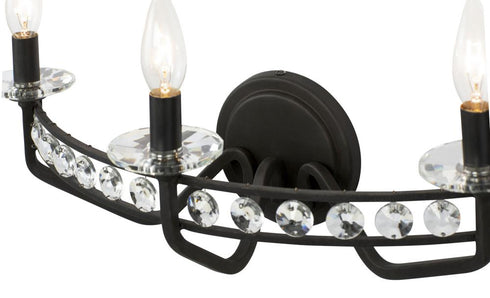 Varaluz Monroe 3 Light Crystal Bath Carbon Model: 363B03CB