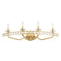 Varaluz Monroe 4 Light Crystal Bath Antique Gold Model: 363B04AG