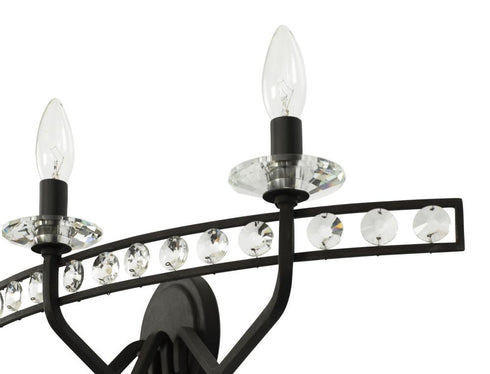 Varaluz Monroe 4 Light Crystal Bath Carbon Model: 363B04CB