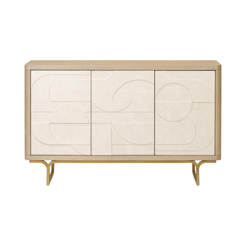 Varaluz Montage Credenza Light Oa Parchment Wood in Light Oak/Parchment Wood Finish Model: 522ST54A