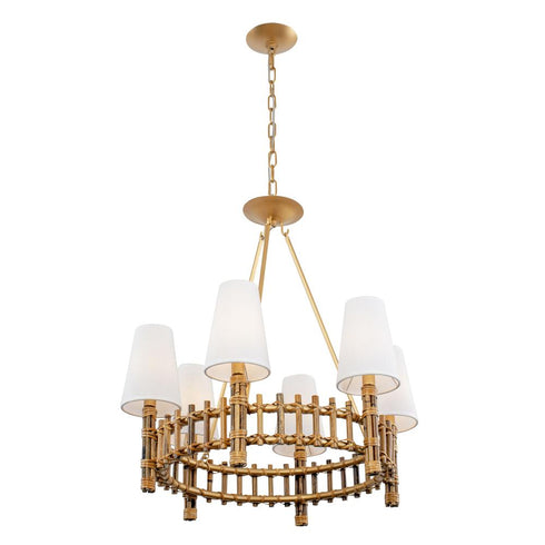 Varaluz Nevis 6 Light Chandelier French Gold Model: 360C06FG
