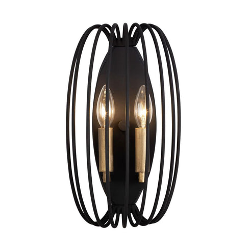 Varaluz Nico 2 Light Sconce Carbo Havana Gold Model: 375W02CBHG