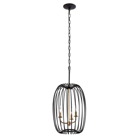 Varaluz Nico 3 Light Foyer Carbo Havana Gold Model: 375F03CBHG