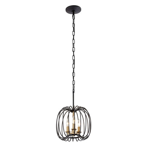 Varaluz Nico 3 Light Mini Pendant Carbo Havana Gold Model: 375M03CBHG