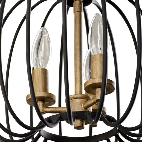 Varaluz Nico 3 Light Mini Pendant Carbo Havana Gold Model: 375M03CBHG