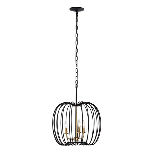Varaluz Nico 3 Light Pendant Carbo Havana Gold Model: 375P03CBHG