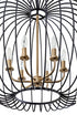 Varaluz Nico 6 Light Pendant Carbo Havana Gold Model: 375P06CBHG