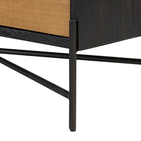 Varaluz Parker Credenza Blac Walnu White Ash Cherr Black Oak in Black/Walnut/White Ashe/Cherry/Black Oak Finish Model: 505ST48A