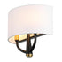 Varaluz Patchwork 2 Light Sconce Blac Satin Brass in Black/Satin Brass Finish Model: 503W02BLSB