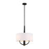 Varaluz Patchwork 3 Light Pendant Blac Satin Brass in Black/Satin Brass Finish Model: 503P03BLSB