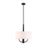 Varaluz Patchwork 3 Light Pendant Blac Satin Brass in Black/Satin Brass Finish Model: 503P03BLSB