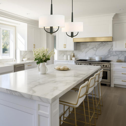 Varaluz Patchwork 3 Light Pendant Blac Satin Brass in Black/Satin Brass Finish Model: 503P03BLSB