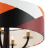Varaluz Patchwork 4 Light Pendant Blac Satin Bras Patchwork in Black/Satin Brass/Patchwork Finish Model: 501P04BLSB