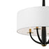 Varaluz Patchwork 4 Light Pendant Blac Satin Brass in Black/Satin Brass Finish Model: 503P04BLSB