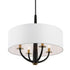 Varaluz Patchwork 4 Light Pendant Blac Satin Brass in Black/Satin Brass Finish Model: 503P04BLSB