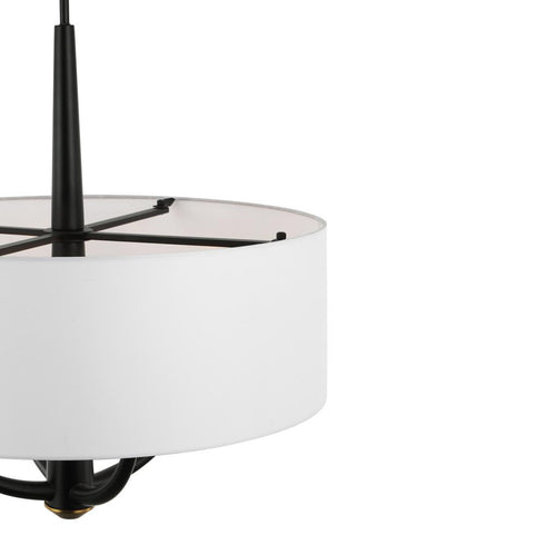Varaluz Patchwork 4 Light Pendant Blac Satin Brass in Black/Satin Brass Finish Model: 503P04BLSB