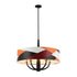 Varaluz Patchwork 5 Light Pendant Blac Satin Bras Patchwork in Black/Satin Brass/Patchwork Finish Model: 501P05BLSB