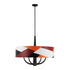 Varaluz Patchwork 5 Light Pendant Blac Satin Bras Patchwork in Black/Satin Brass/Patchwork Finish Model: 501P05BLSB