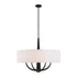 Varaluz Patchwork 5 Light Pendant Blac Satin Brass in Black/Satin Brass Finish Model: 503P05BLSB