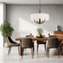 Varaluz Patchwork 5 Light Pendant Blac Satin Brass in Black/Satin Brass Finish Model: 503P05BLSB