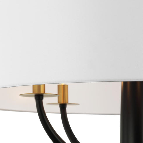 Varaluz Patchwork 5 Light Pendant Blac Satin Brass in Black/Satin Brass Finish Model: 503P05BLSB