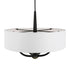 Varaluz Patchwork 5 Light Pendant Blac Satin Brass in Black/Satin Brass Finish Model: 503P05BLSB