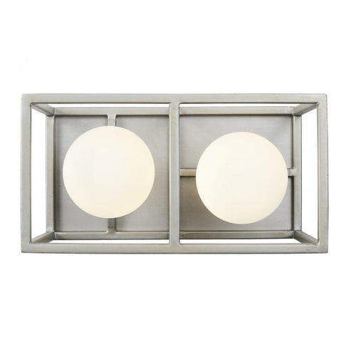 Varaluz Plaza 2 Light Bath Silverad Carbon in Silverado/Carbon Finish Model: 325B02SOCB