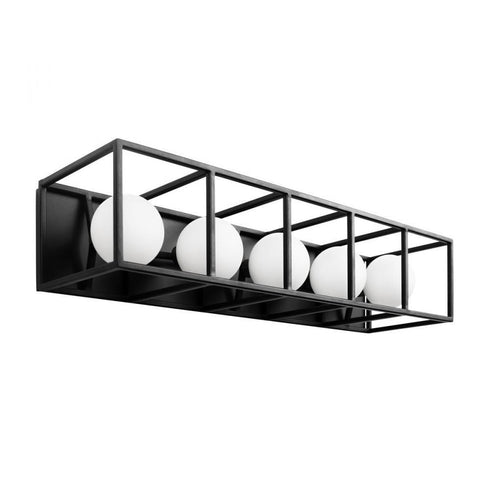 Varaluz Plaza 5 Light Bath Carbo Havana Gold in Carbon/Havana Gold Finish Model: 325B05CBHG