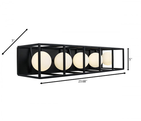 Varaluz Plaza 5 Light Bath Carbo Havana Gold in Carbon/Havana Gold Finish Model: 325B05CBHG