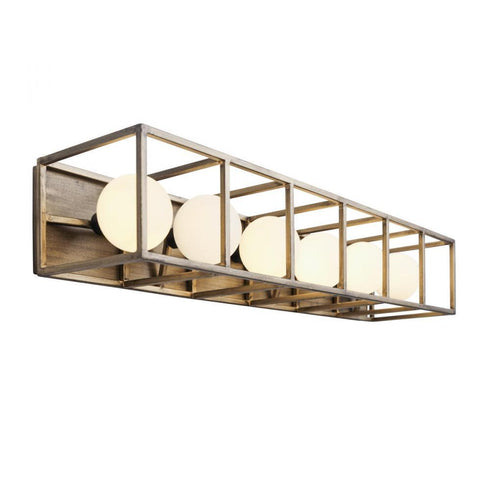 Varaluz Plaza 6 Light Bath Havana Gol Carbon in Havana Gold/Carbon Finish Model: 325B06HGCB