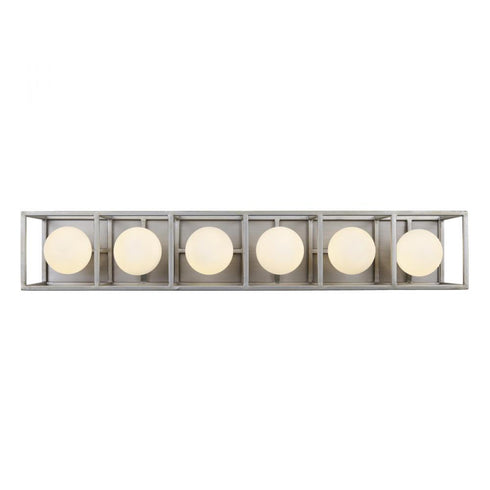 Varaluz Plaza 6 Light Bath Silverad Carbon in Silverado/Carbon Finish Model: 325B06SOCB