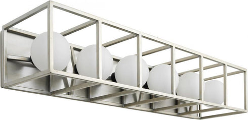 Varaluz Plaza 6 Light Bath Silverad Carbon in Silverado/Carbon Finish Model: 325B06SOCB
