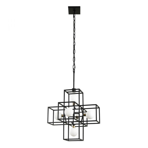 Varaluz Plaza 6 Light Pendant Carbo Havana Gold in Carbon/Havana Gold Finish Model: 325P06CBHG