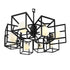 Varaluz Plaza 8 Light Pendant Carbo Havana Gold in Carbon/Havana Gold Finish Model: 325C08CBHG