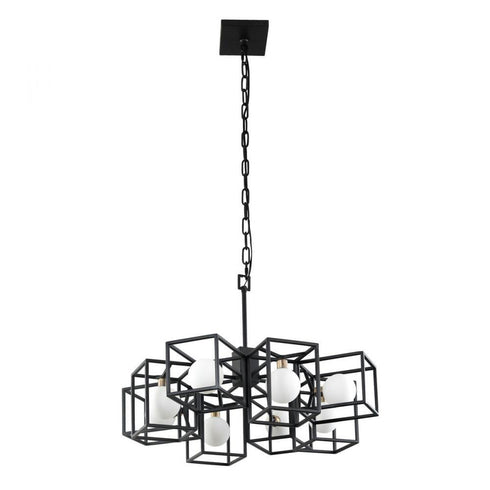 Varaluz Plaza 8 Light Pendant Carbo Havana Gold in Carbon/Havana Gold Finish Model: 325C08CBHG