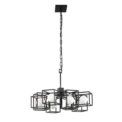 Varaluz Plaza 8 Light Pendant Carbo Havana Gold in Carbon/Havana Gold Finish Model: 325C08CBHG