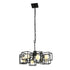 Varaluz Plaza 8 Light Pendant Carbo Havana Gold in Carbon/Havana Gold Finish Model: 325C08CBHG