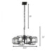 Varaluz Plaza 8 Light Pendant Carbo Havana Gold in Carbon/Havana Gold Finish Model: 325C08CBHG