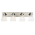 Varaluz Prestige 4 Light Bath Brushed Nicke Matte Black in Brushed Nickel/Matte Black Finish Model: 349B04BNMB