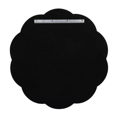 Varaluz Scallop 36 in Wall Mirror Gray Shagree Weathered Brass in Gray Shagreen/Weathered Brass Finish Model: 453MI36A