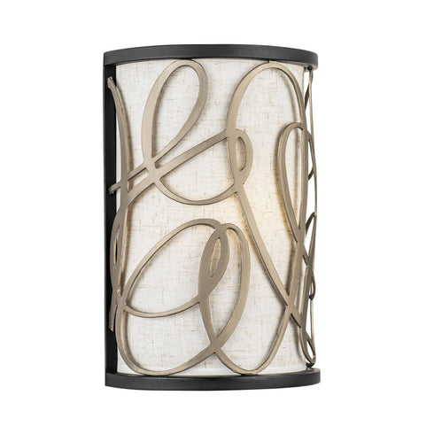 Varaluz Scribble 1 Light Sconce Matte Blac Artifact Model: 381W01MBAR