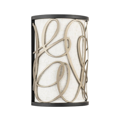 Varaluz Scribble 1 Light Sconce Matte Blac Artifact Model: 381W01MBAR