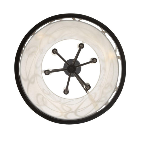 Varaluz Scribble 6 Light Foyer Matte Blac Artifact Model: 381F06MBAR