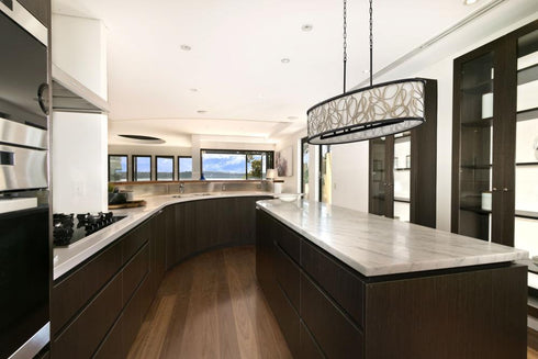 Varaluz Scribble 6 Light Linear Pendant Matte Blac Model: 381N06MBAR